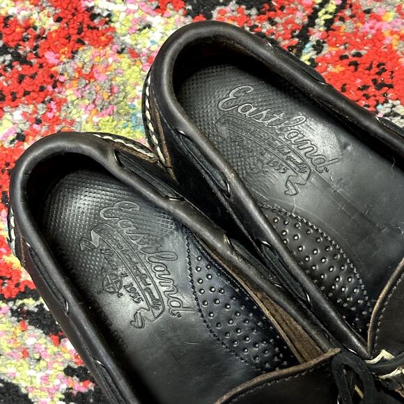 VERY GOOD Rancourt & Co. x Eastland Navy Blue Camp Moc Boat Shoe Maine USA 7.5 main image 7